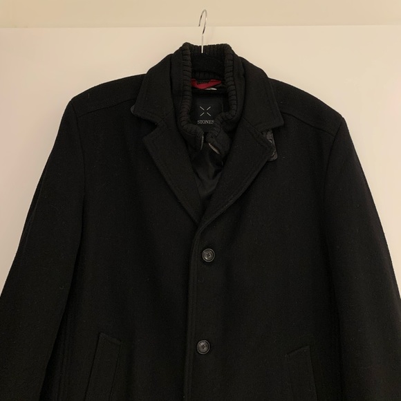 Men’s Classic Black Wool Peacoat size M - Picture 2 of 10